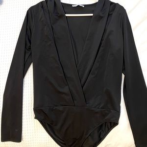 Zara Black Wrap Bodysuit